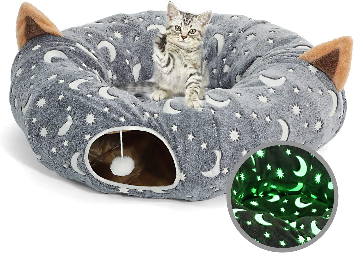 Tunnel pour chat avec lit