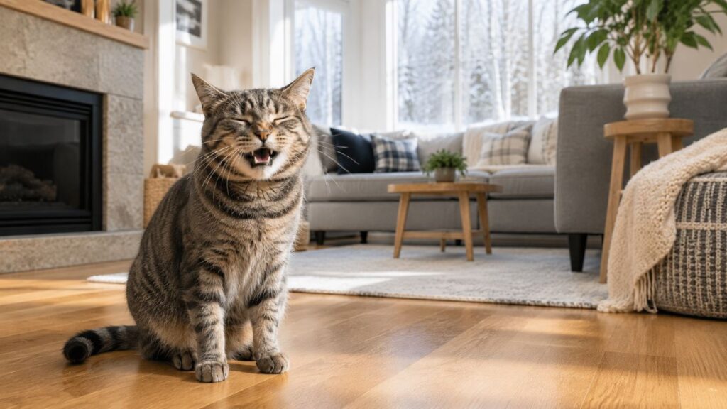 Chat éternue