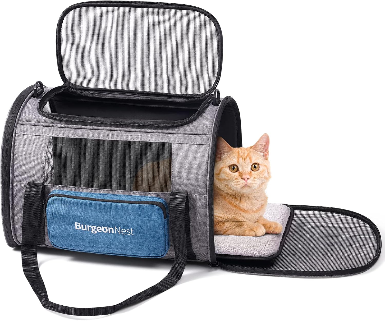 sac de transport pour chat ouverture dessus