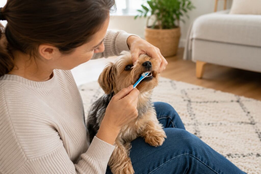 Comment brosser les dents de son chien avec une brosse à dents adaptée