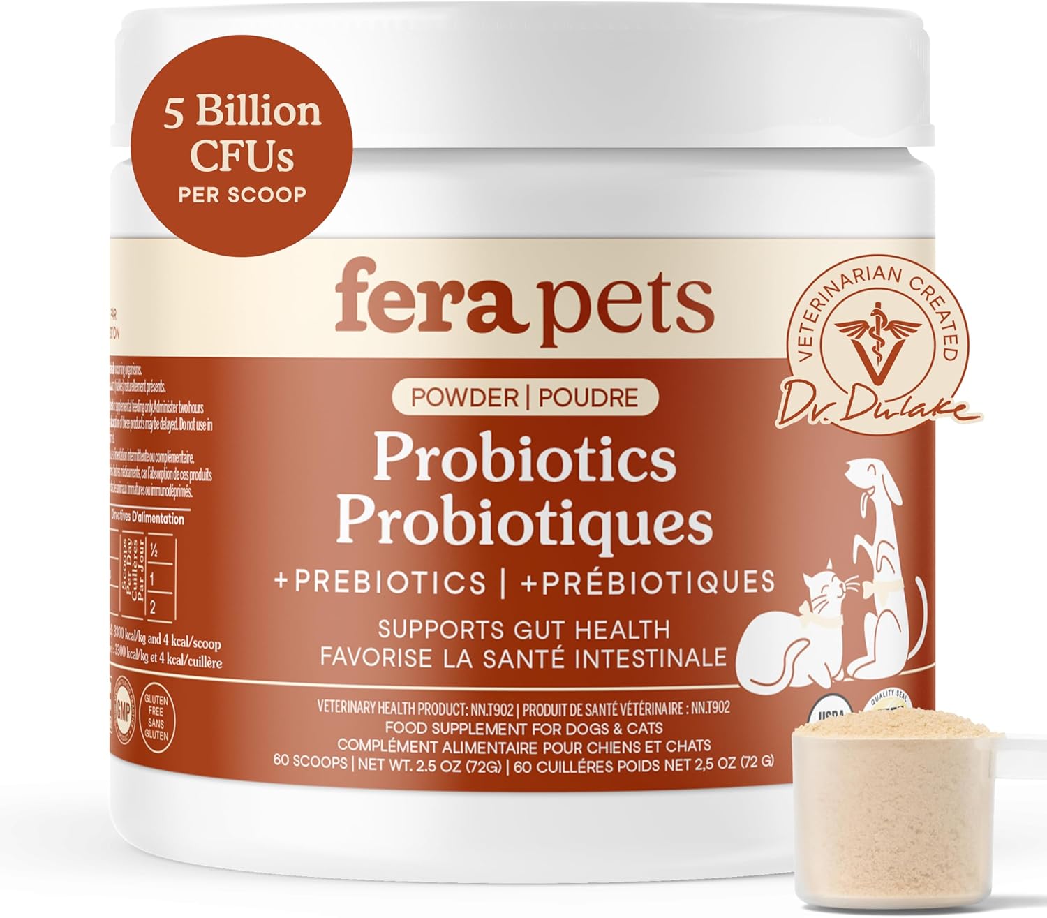 Probiotiques et prébiotiques Fera Pets pour chien