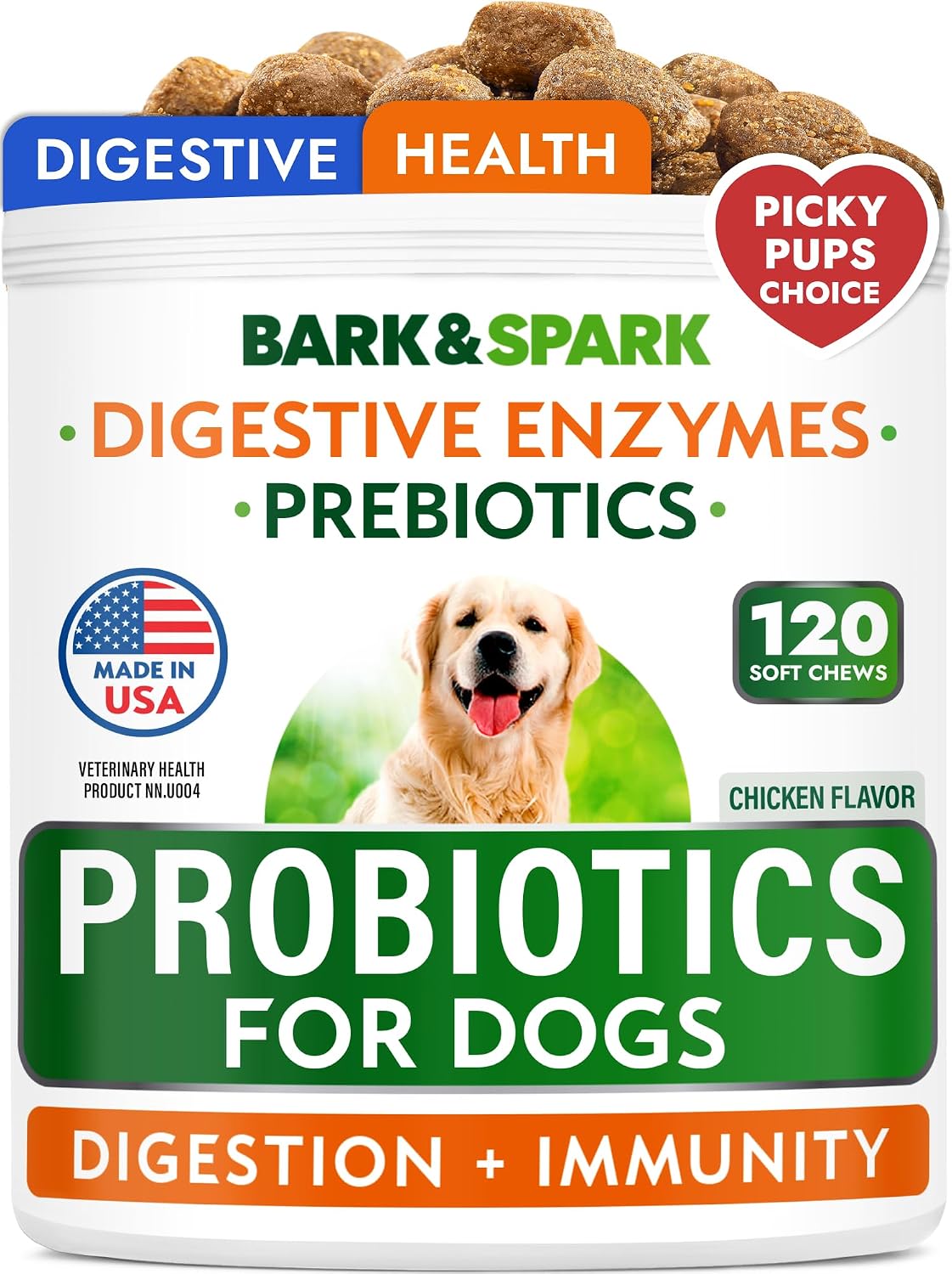 Bouchées probiotiques Bark&Spark pour chien